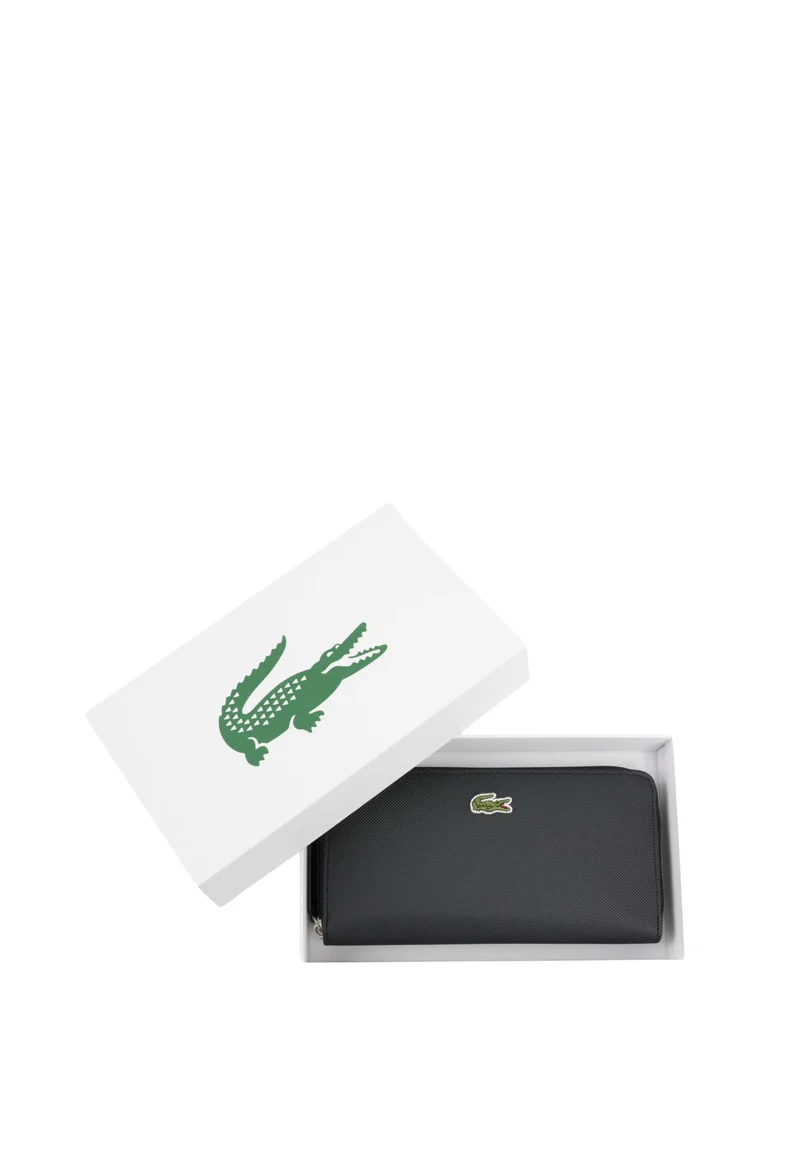 Lacoste Grand portefeuille zippé L.12.12 Concept Noir