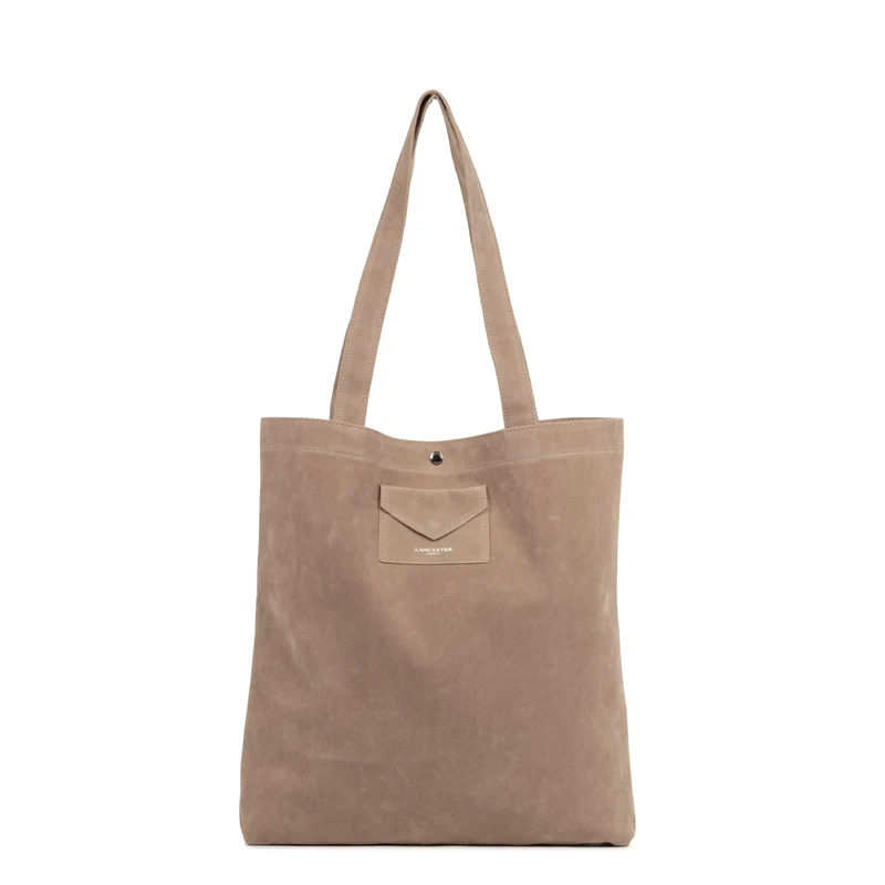 Lancaster Sac cabas épaule Avec Pression M Suédine KBA Beige Foncé