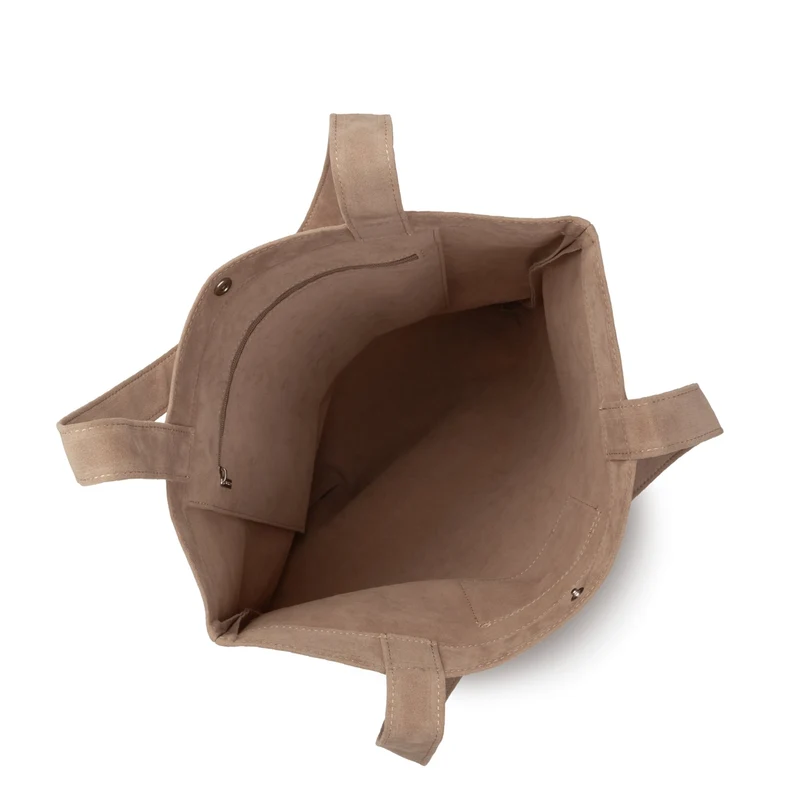 Lancaster Sac cabas épaule Avec Pression M Suédine KBA Beige Foncé