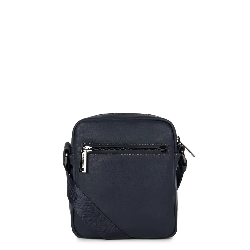 Lancaster Sacoche cuir Homme SOFT VINTAGE Bleu/Camel