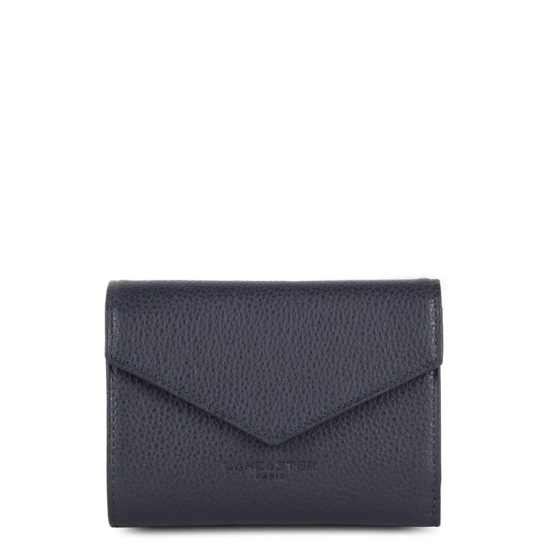 Lancaster Portefeuille Foulonné PM Bleu Foncé
