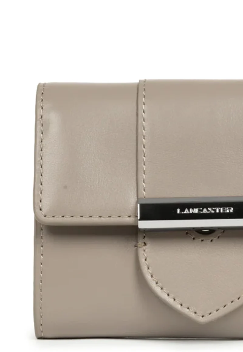 Lancaster Portefeuille A rabat avec fermoir Paris Ily Galet Fonce