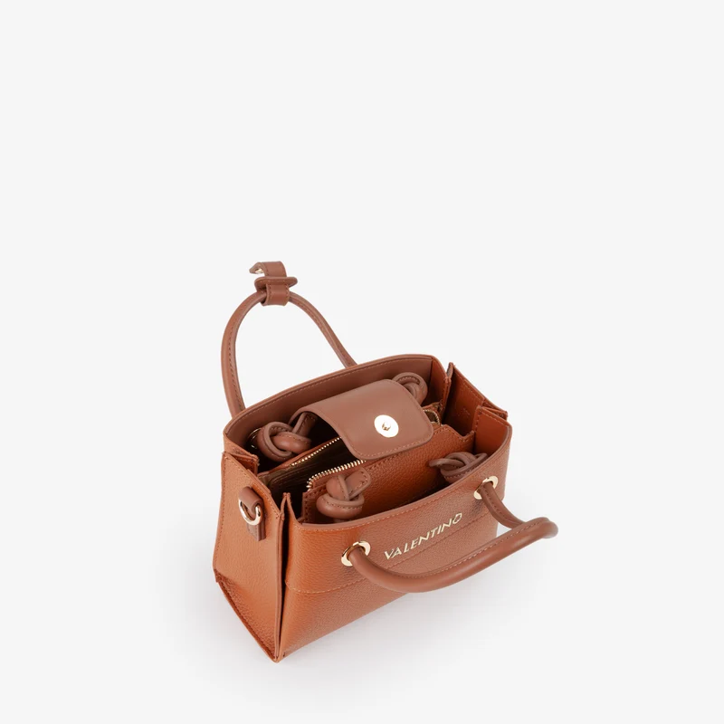 Valentino Sac Cabas Alexia Marron Femme Cuoio