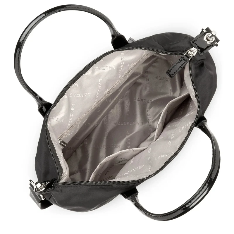 Lancaster Sac porté main Vernis Basic Noir