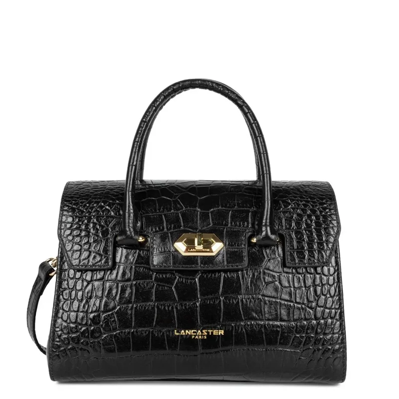 Lancaster Sac à main A rabat avec fermoir S Exo Noir