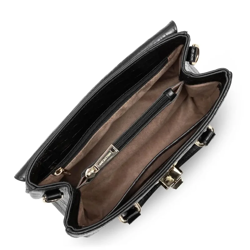 Lancaster Sac à main A rabat avec fermoir S Exo Noir