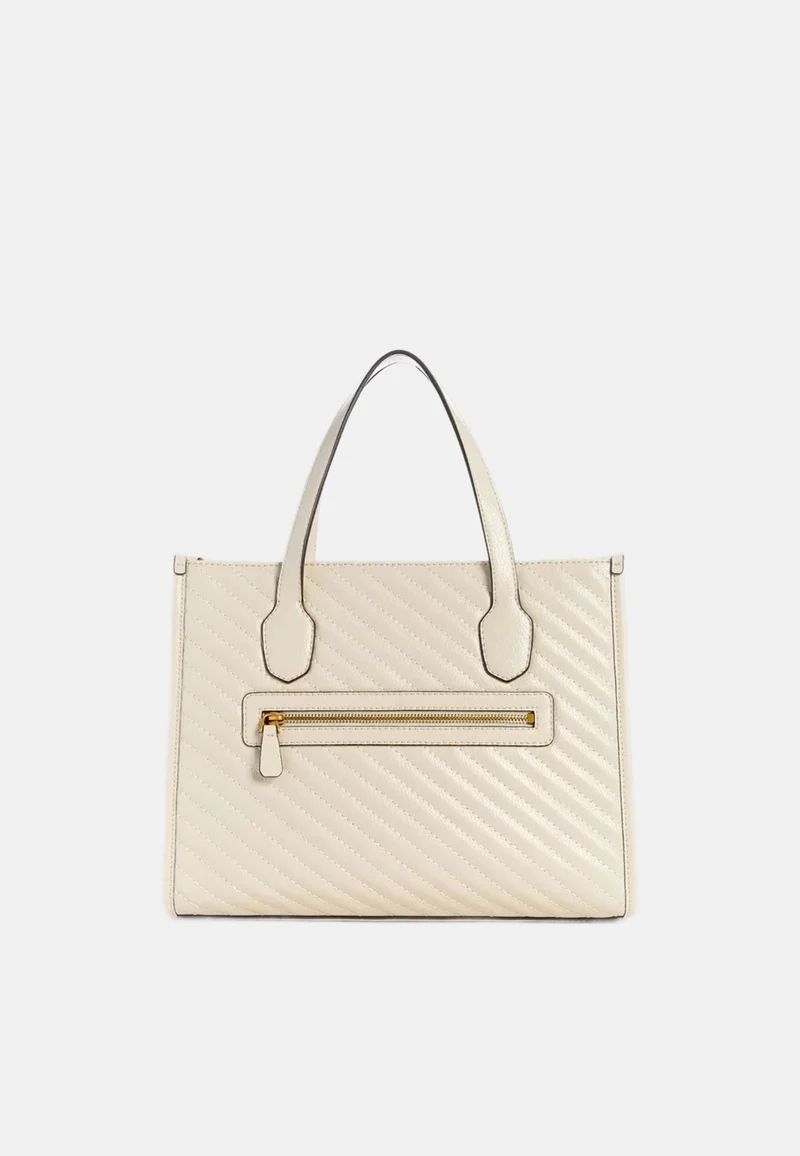 Guess Cabas Silvana 2 Comp Tote Bone