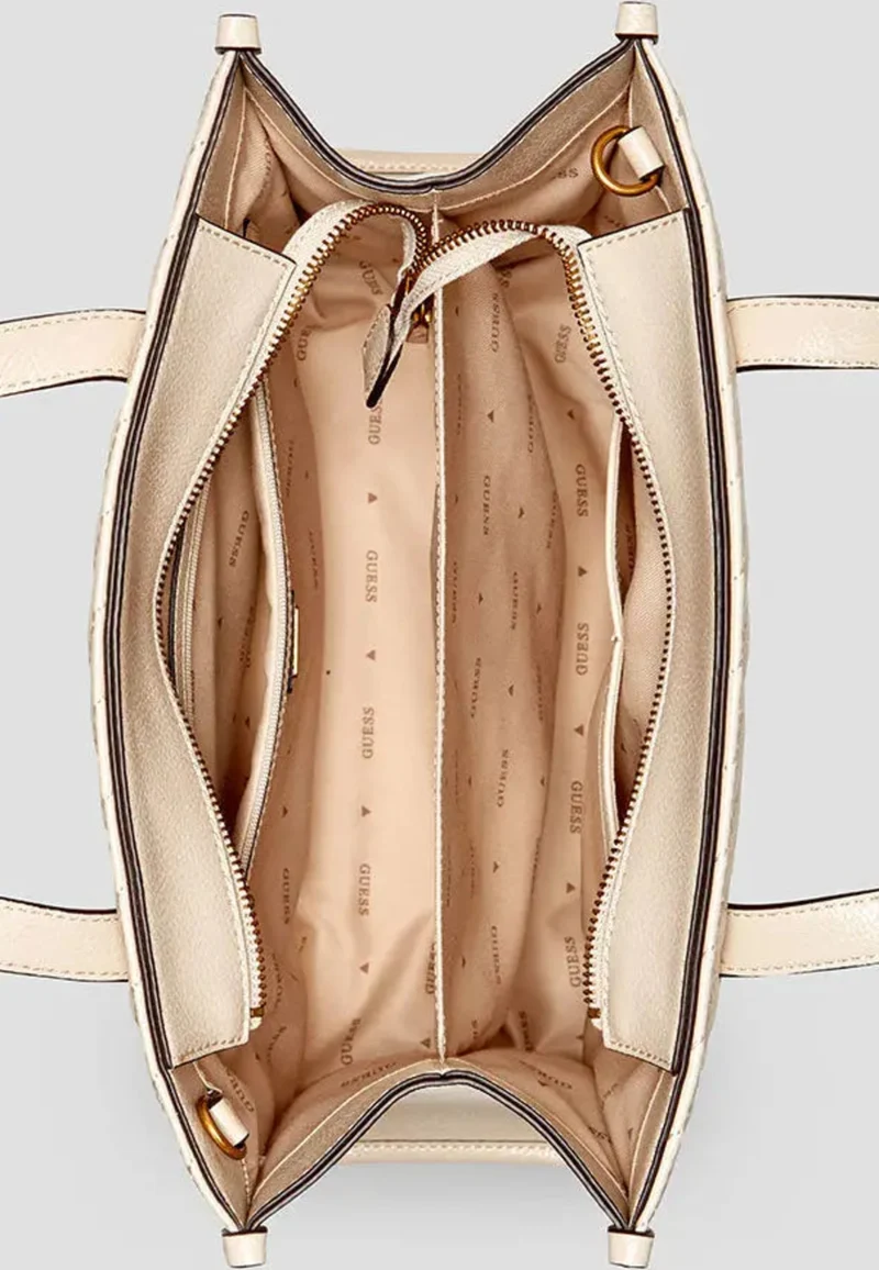 Guess Cabas Silvana 2 Comp Tote Bone