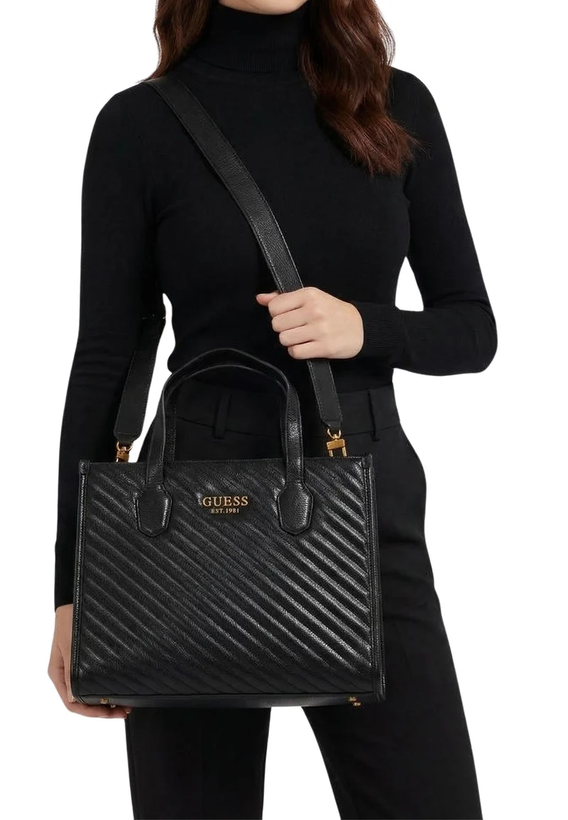 Guess Cabas Silvana 2 Comp Tote Black