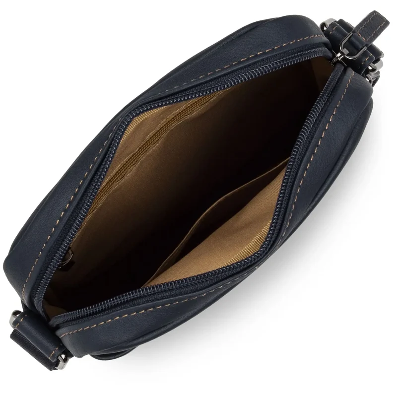 Lancaster Sacoche cuir de vachette SOFT VINTAGE Bleu/Camel