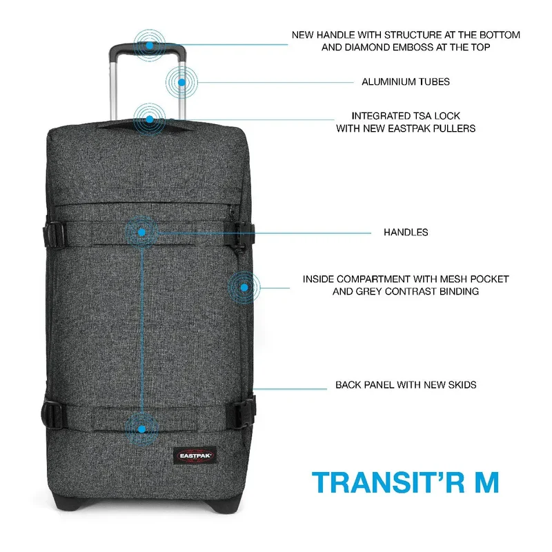 Eastpak Valise Transit'R M Black Denim
