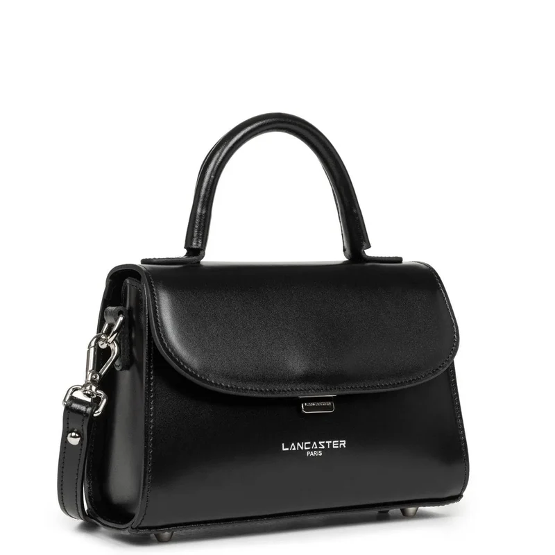 Lancaster Sac rabat cuir Suave Even Noir