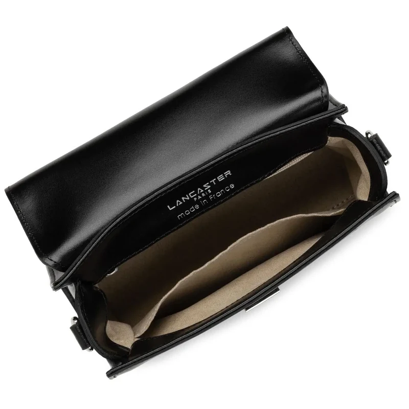 Lancaster Sac rabat cuir Suave Even Noir