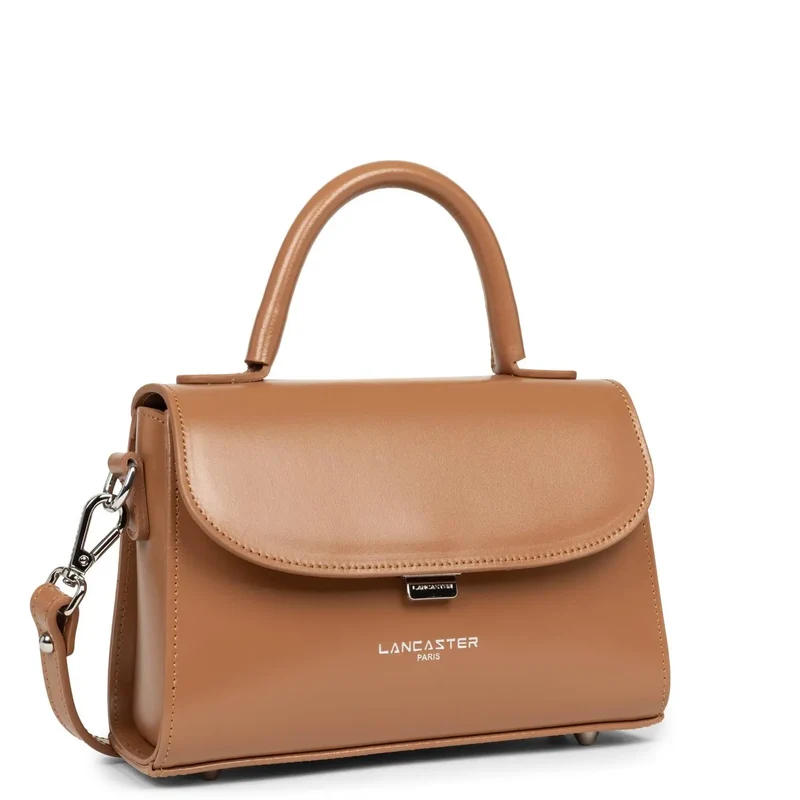 Lancaster Sac rabat cuir Suave Even Camel