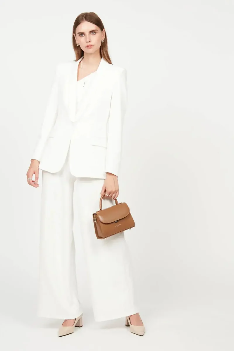 Lancaster Sac rabat cuir Suave Even Camel