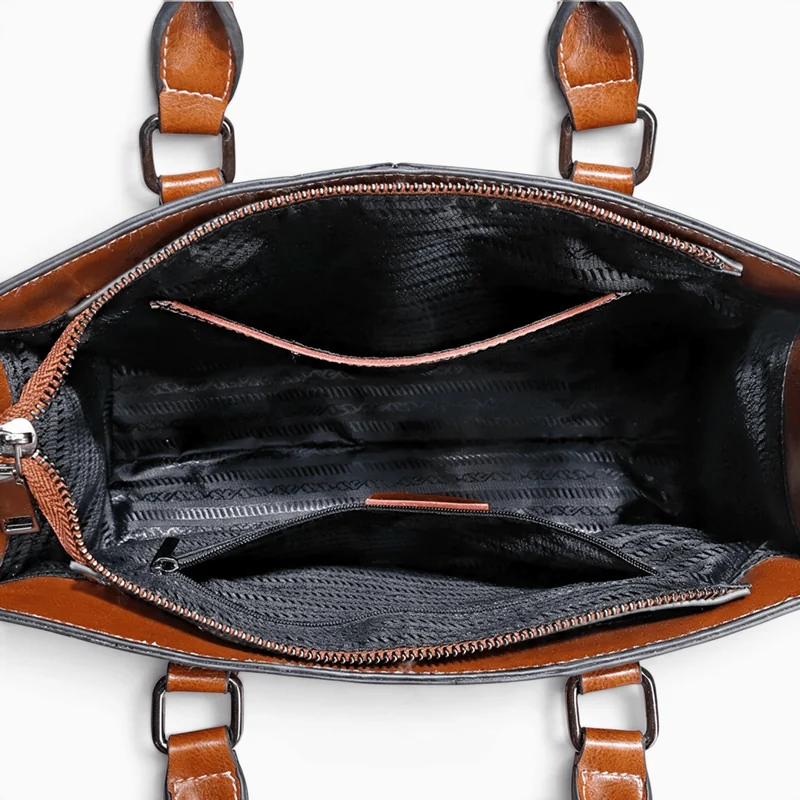 Sac à Main Femme Cuir Véritable Grande Capacité