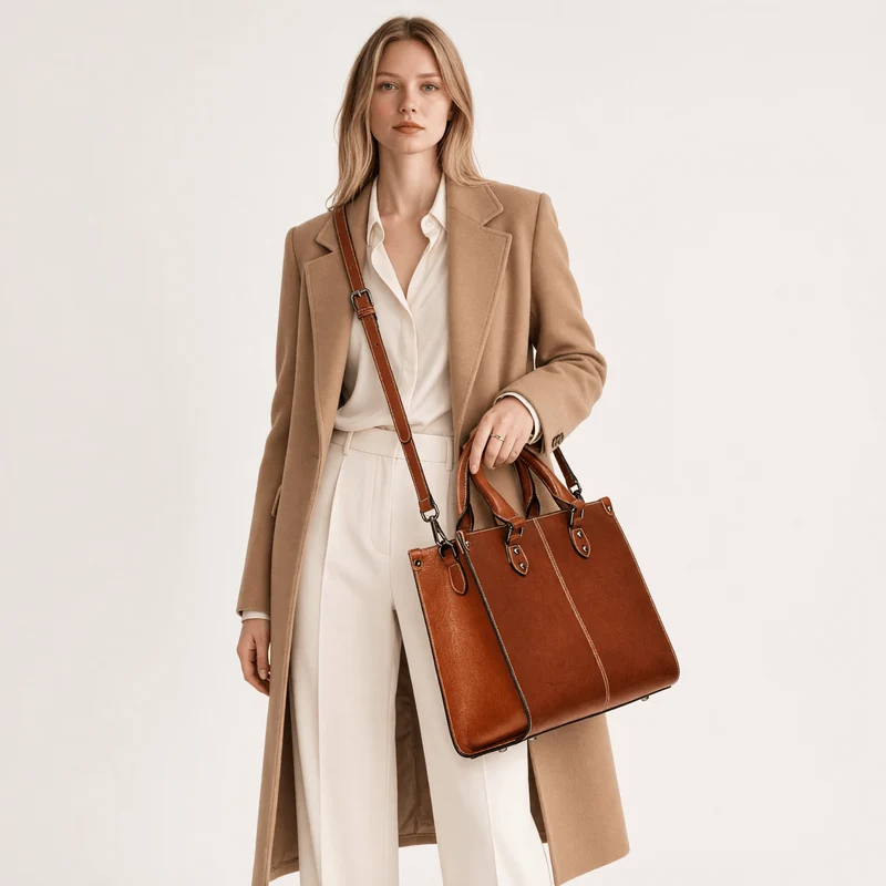 Sac à Main Femme Cuir Véritable Grande Capacité