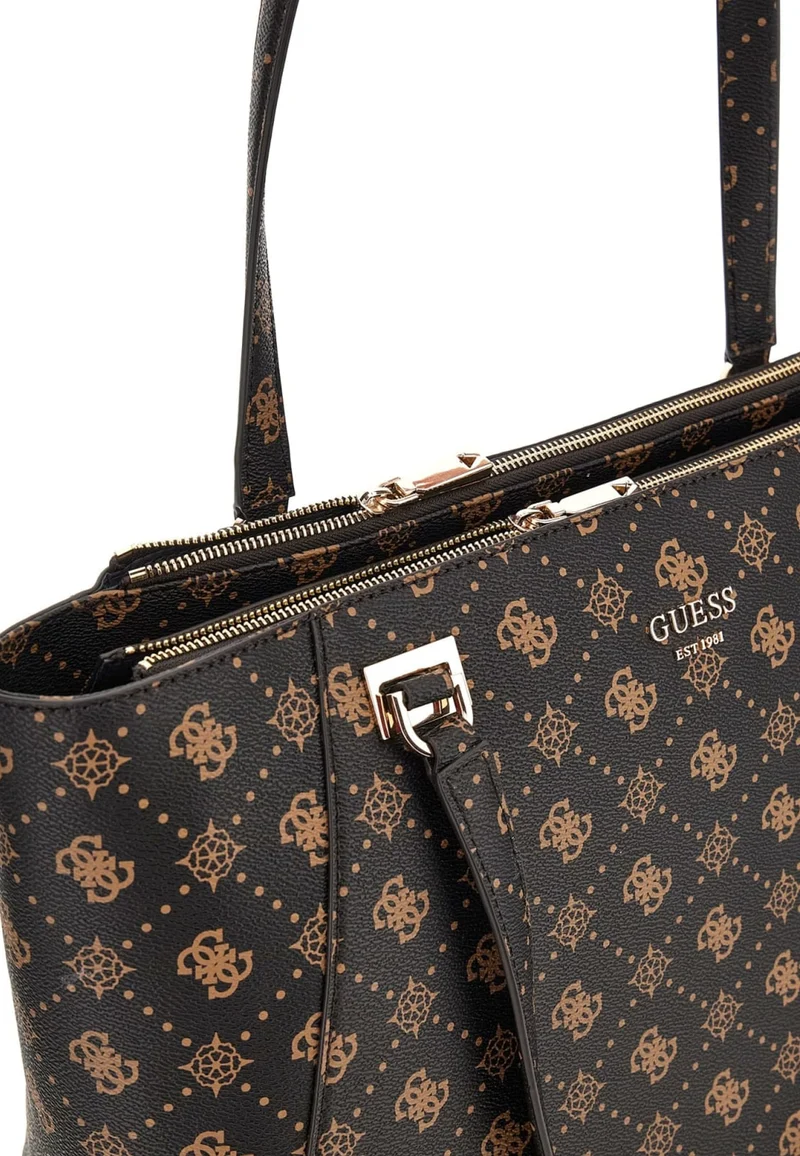 Guess Sac Voyage Calebra Tote Espresso Logo