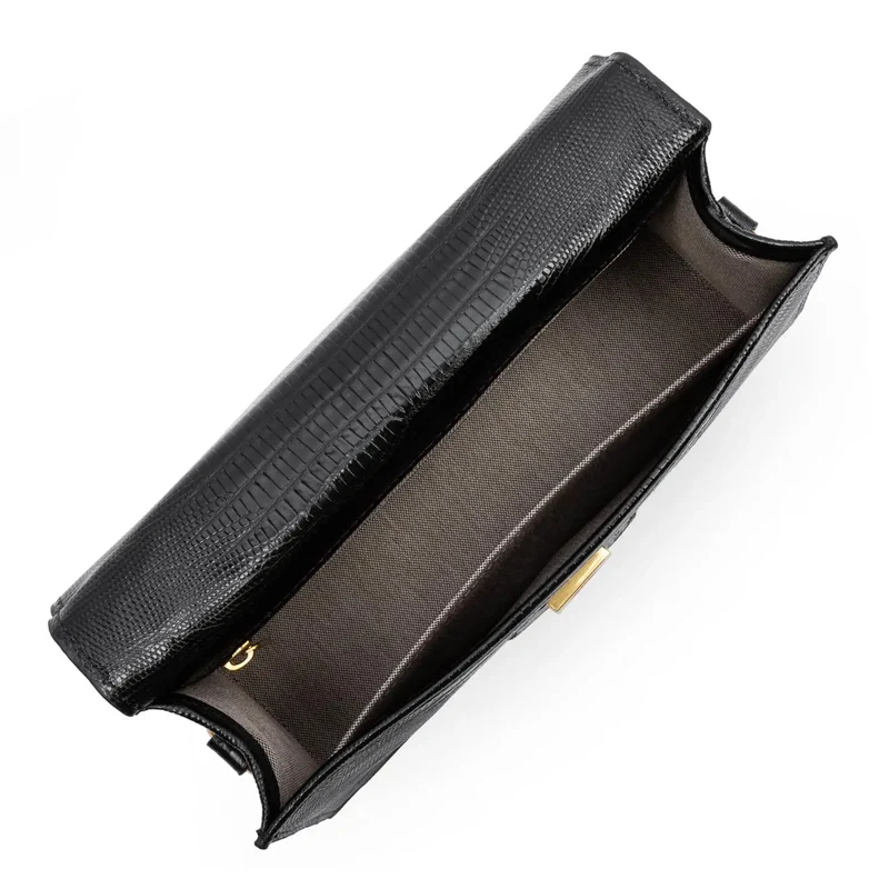 Lancaster Baguette Exo Ily M Noir Lézard