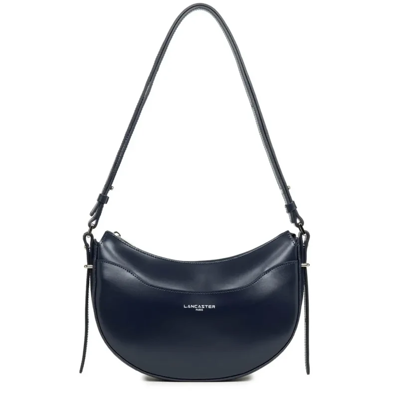 Lancaster Sac demi lune Zippé Suave Ace Bleu Foncé