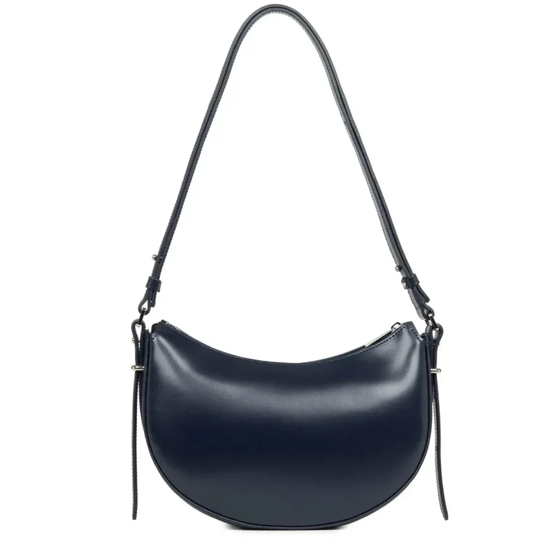 Lancaster Sac demi lune Zippé Suave Ace Bleu Foncé