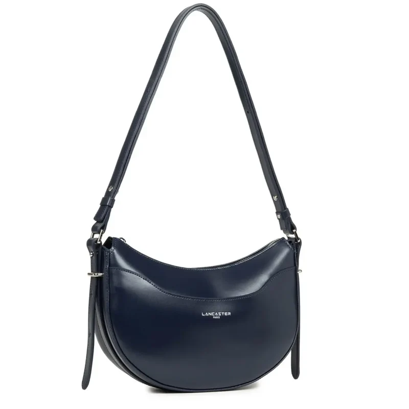 Lancaster Sac demi lune Zippé Suave Ace Bleu Foncé