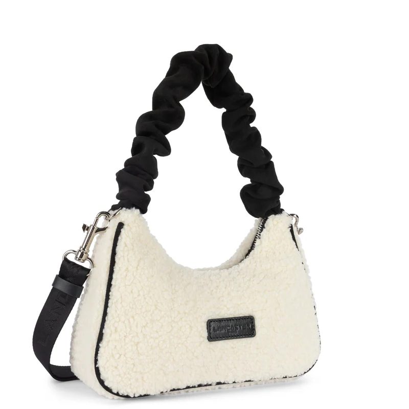 Lancaster Sac trotteur Zippé Polaire Chouchou Noir