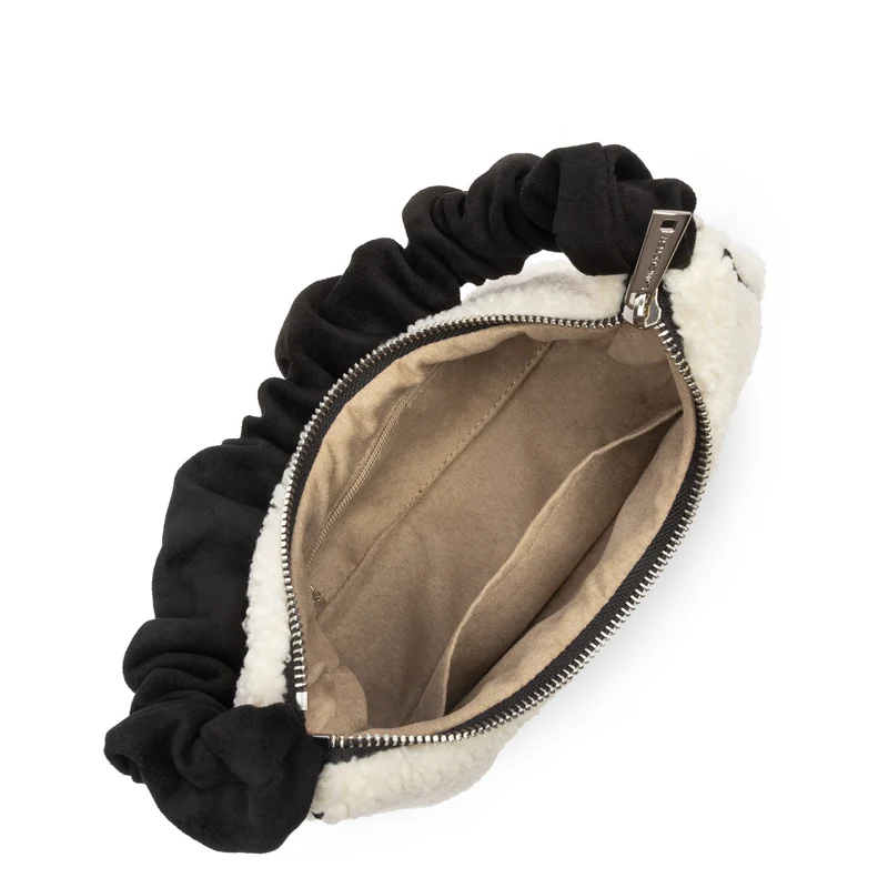 Lancaster Sac trotteur Zippé Polaire Chouchou Noir