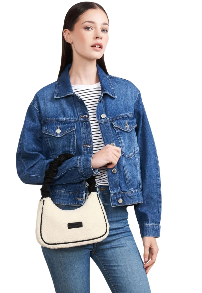 Lancaster Sac trotteur Zippé Polaire Chouchou Noir