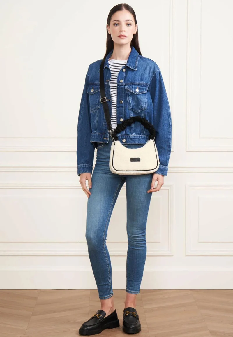 Lancaster Sac trotteur Zippé Polaire Chouchou Noir