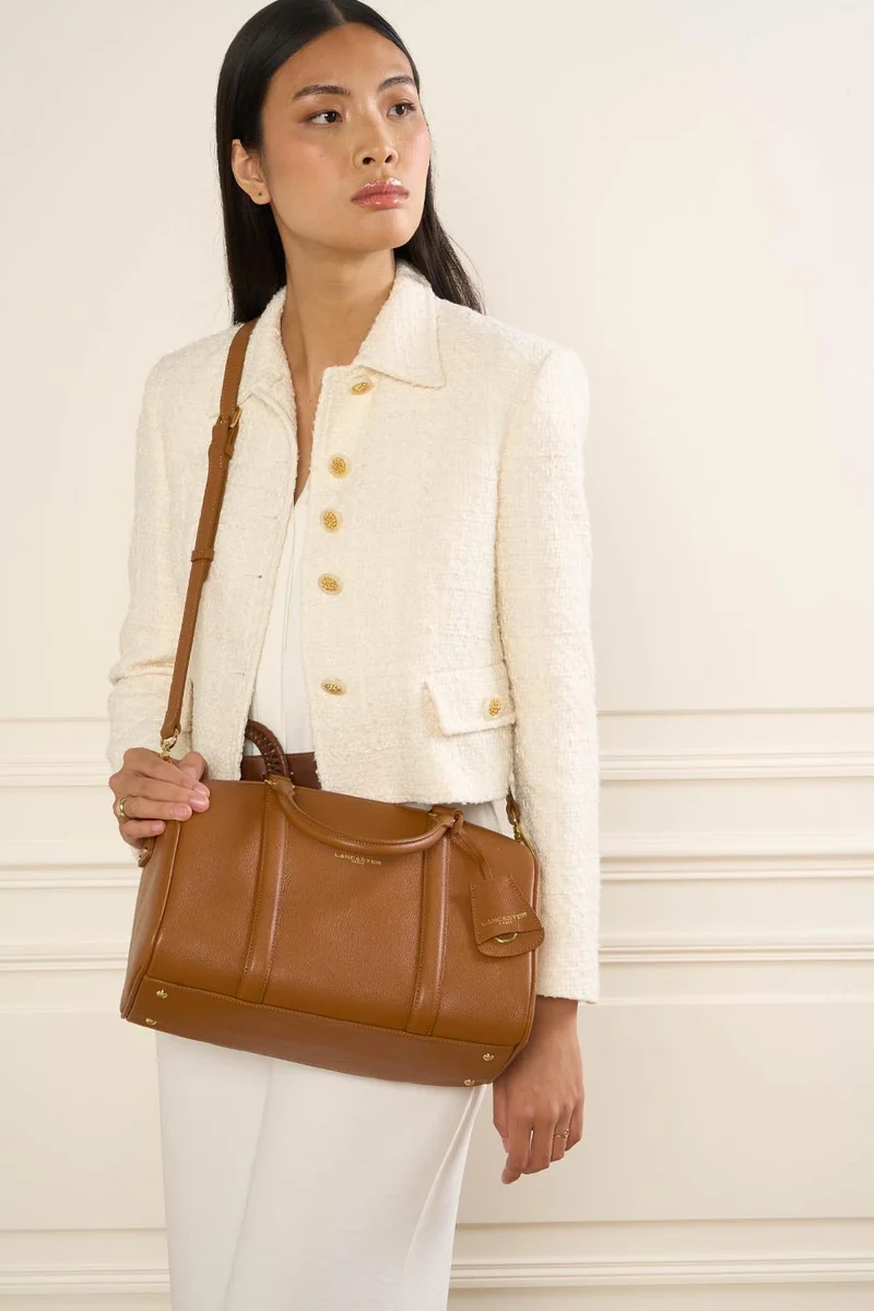 Lancaster Sac polochon Zippé L Milano Ana Camel