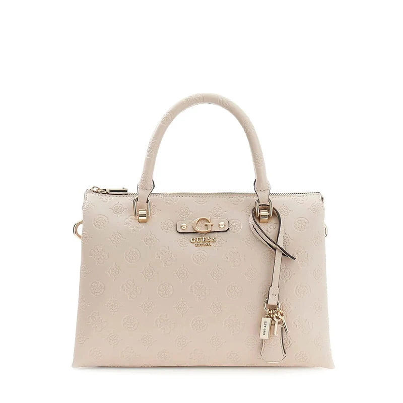 Guess Sac Bandoulière Dita Dome Satchel Light Taupe Logo