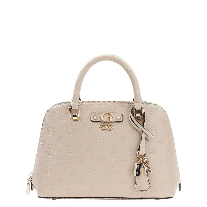 Guess Sac Bandoulière Dita Dome Satchel Light Taupe Logo