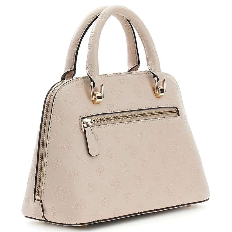 Guess Sac Bandoulière Dita Dome Satchel Light Taupe Logo
