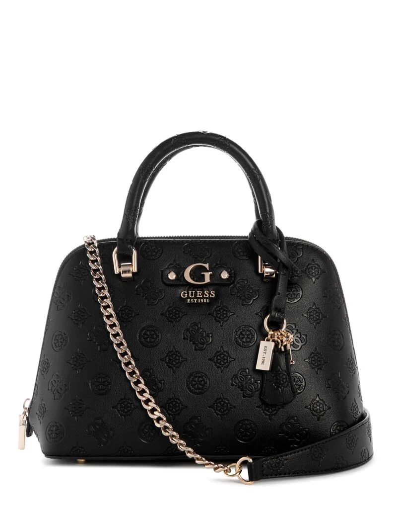 Guess Sac Bandoulière Dita Dome Satchel Black Logo