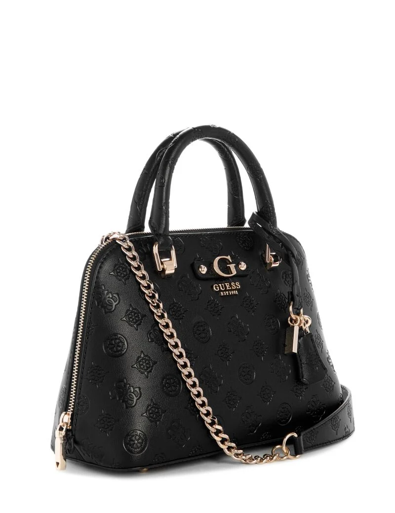 Guess Sac Bandoulière Dita Dome Satchel Black Logo