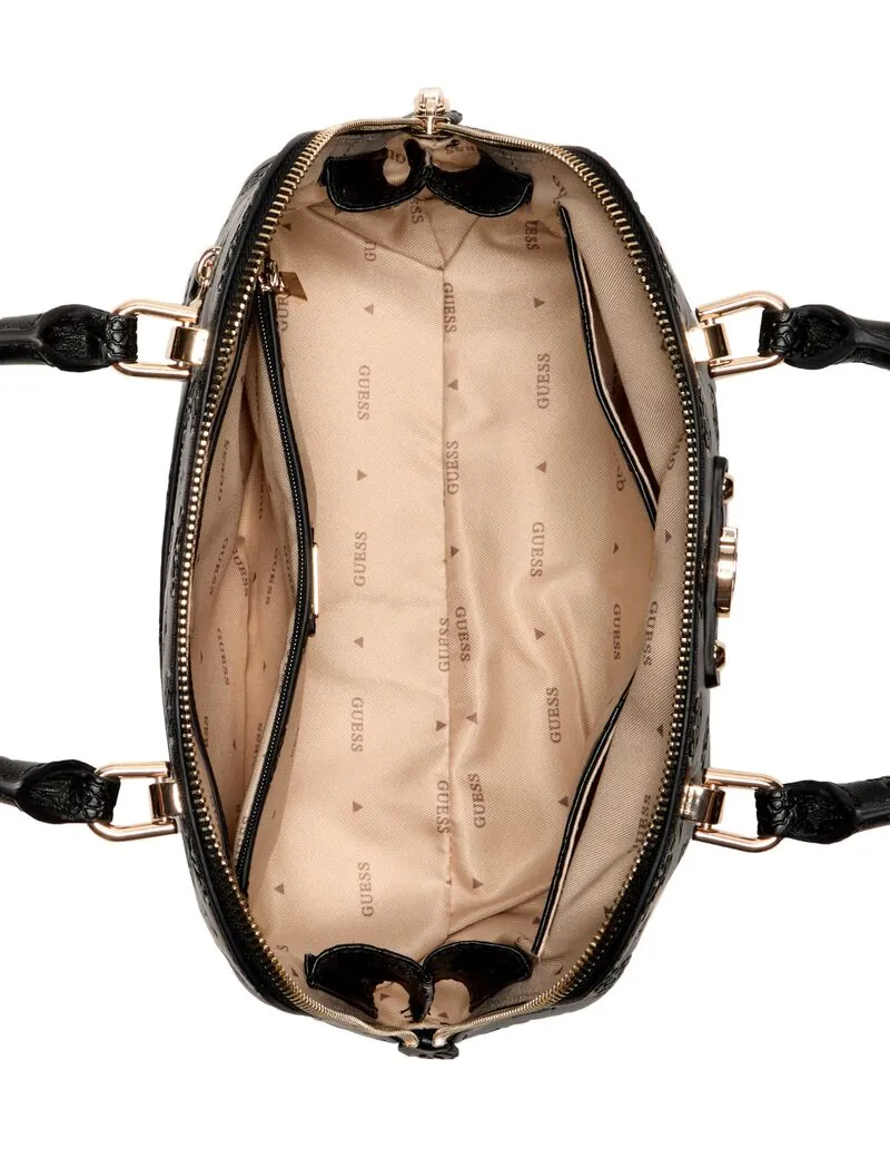 Guess Sac Bandoulière Dita Dome Satchel Black Logo