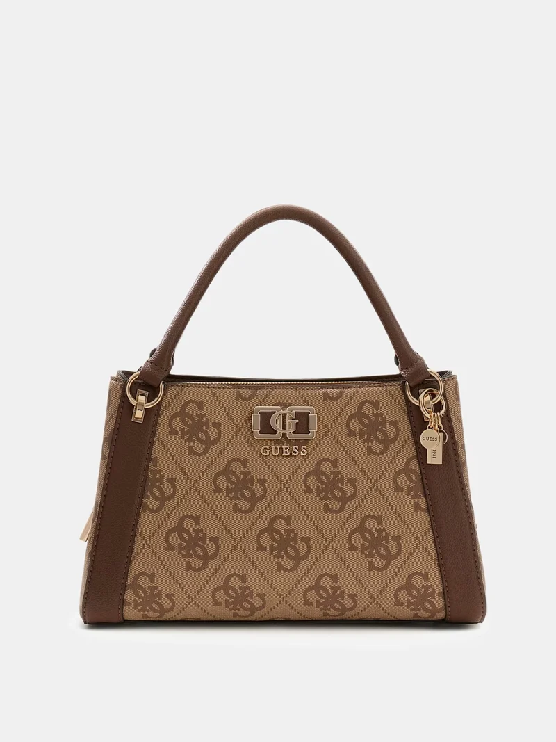 Guess Sacs à main Karnilla Logo Bucket Latte Logo/Brown