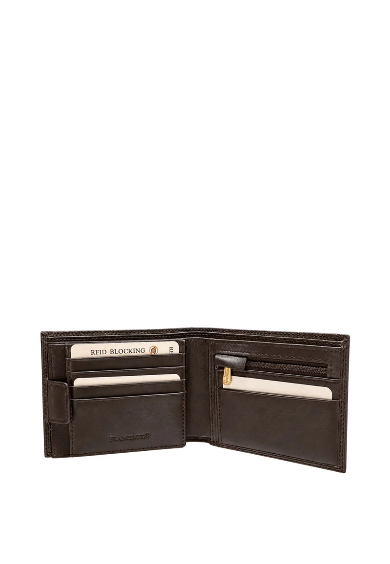 Francinel Portefeuille italien cuir de vachette Marron