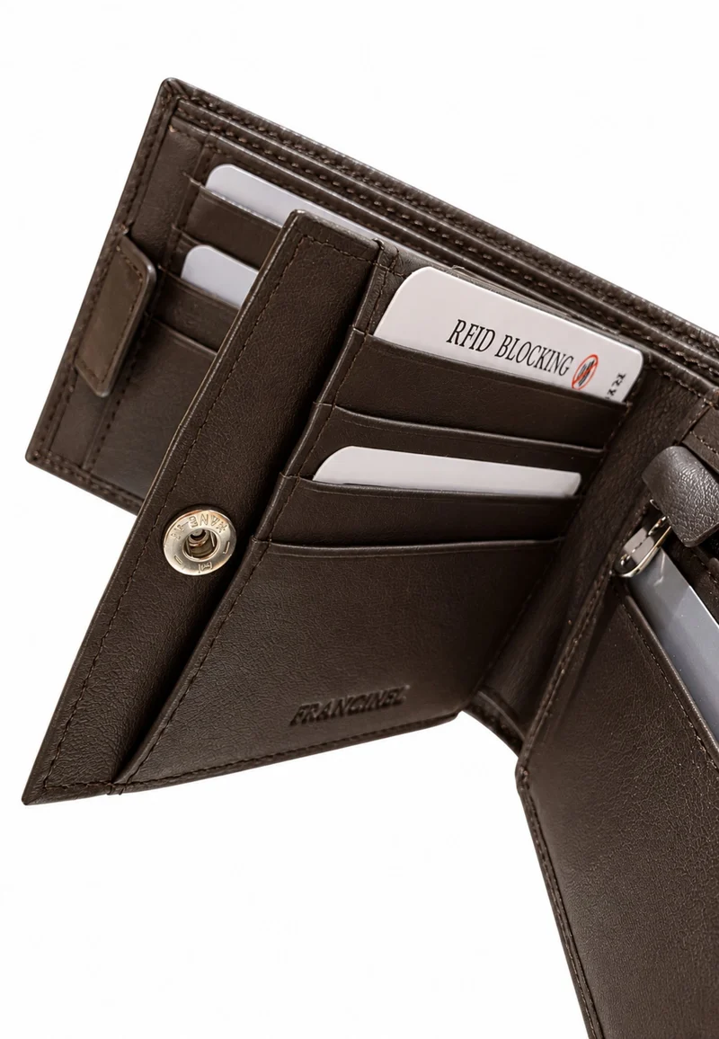 Francinel Portefeuille italien cuir de vachette Marron