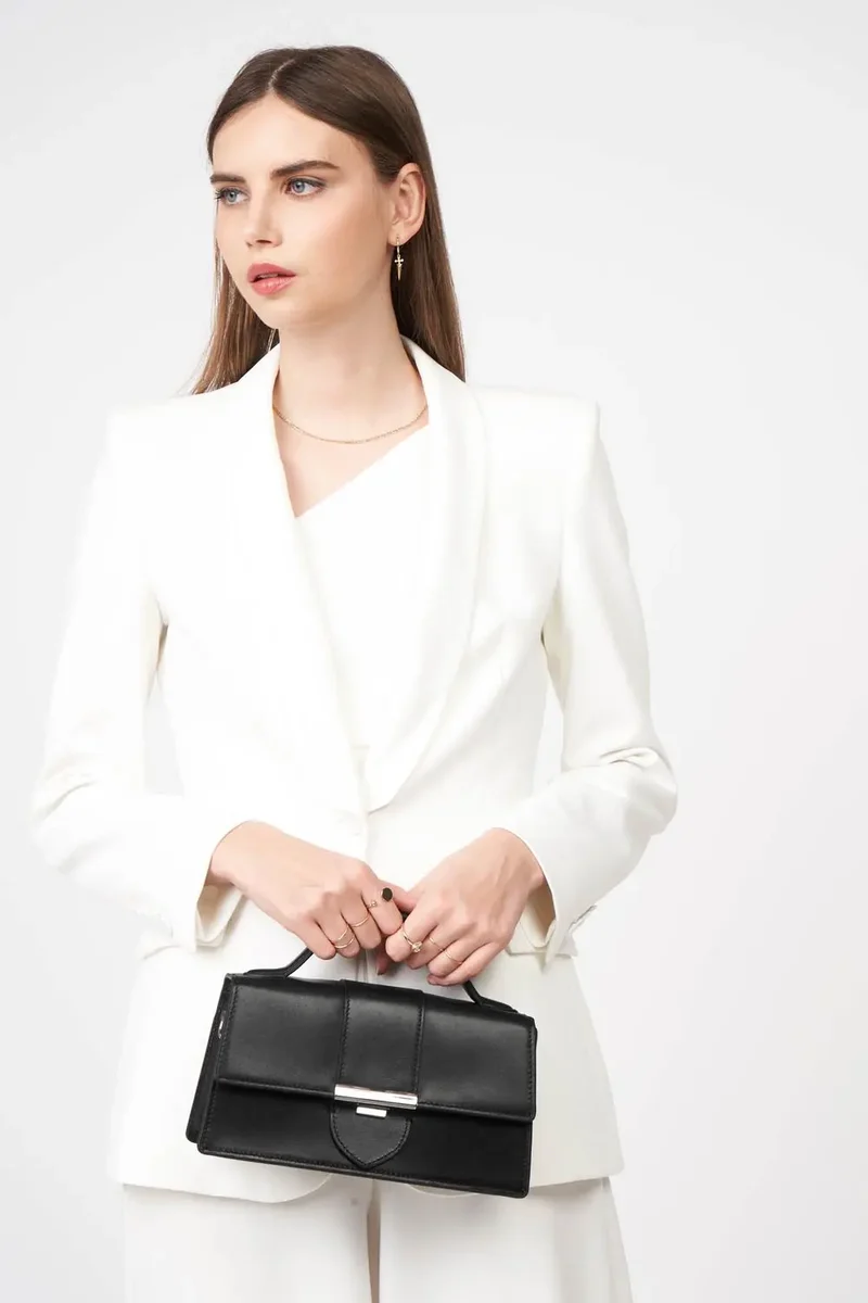 Lancaster Sac à rabat avec fermoir Paris Ily Noir