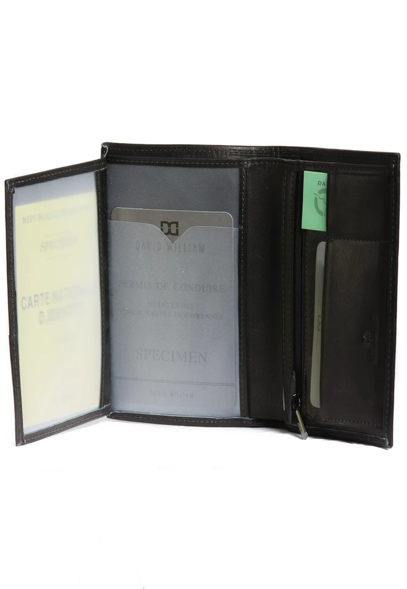 David William Portefeuille cuir Coulter Noir
