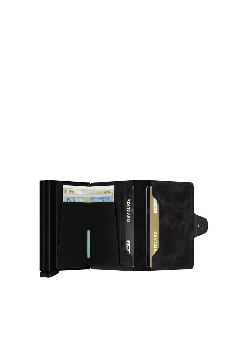 Secrid Porte cartes Anti-Piratage Twinwallet Vintage TV Noir
