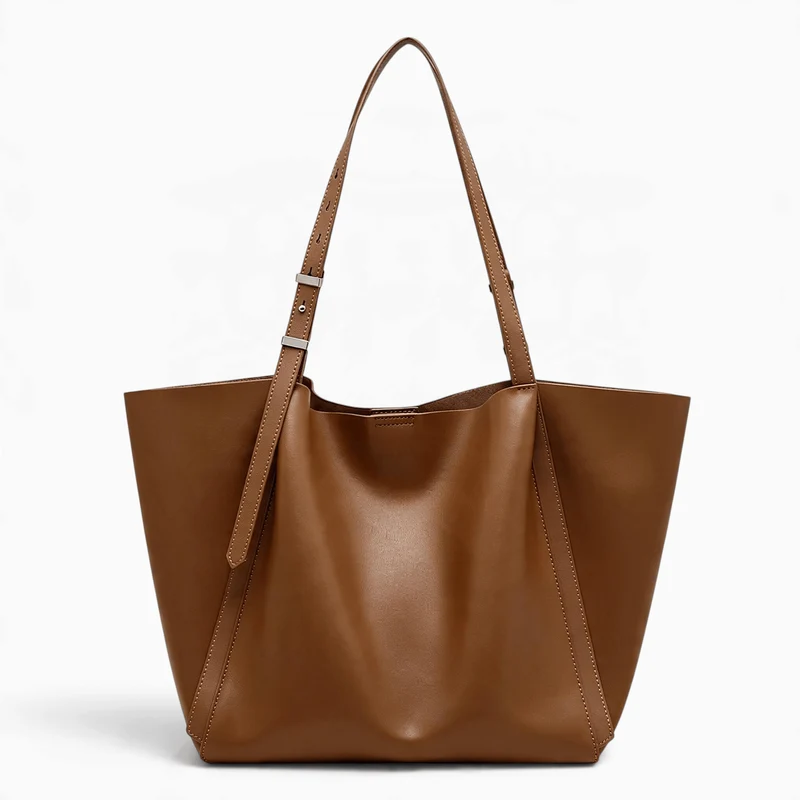 Grand Sac Femme Cuir Souple Élégant
