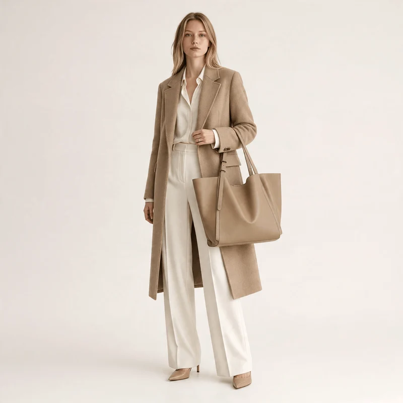 Grand Sac Femme Cuir Souple Élégant