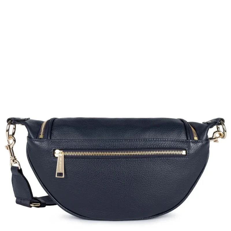 Lancaster Sac banane Zippé Dune Bleu Foncé