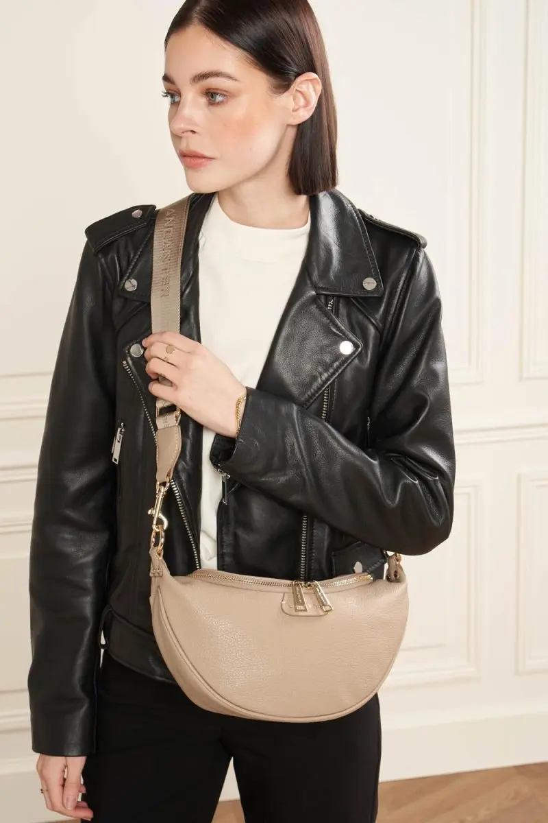 Lancaster Sac banane Zippé Dune Beige foncé