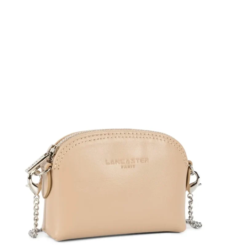 Lancaster Porte monnaie cuir Paris PM Beige foncé