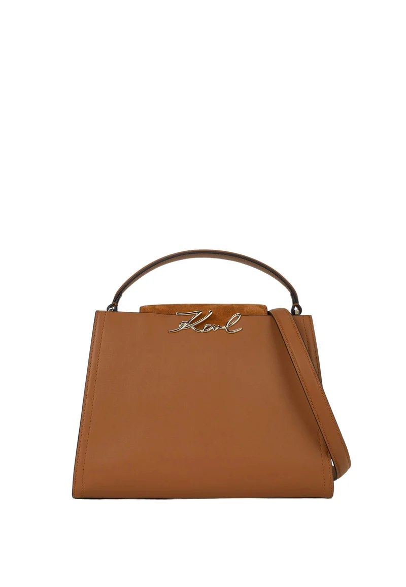 Karl Lagerfeld Sac à poignée supérieure K/Signature Tan Foncé