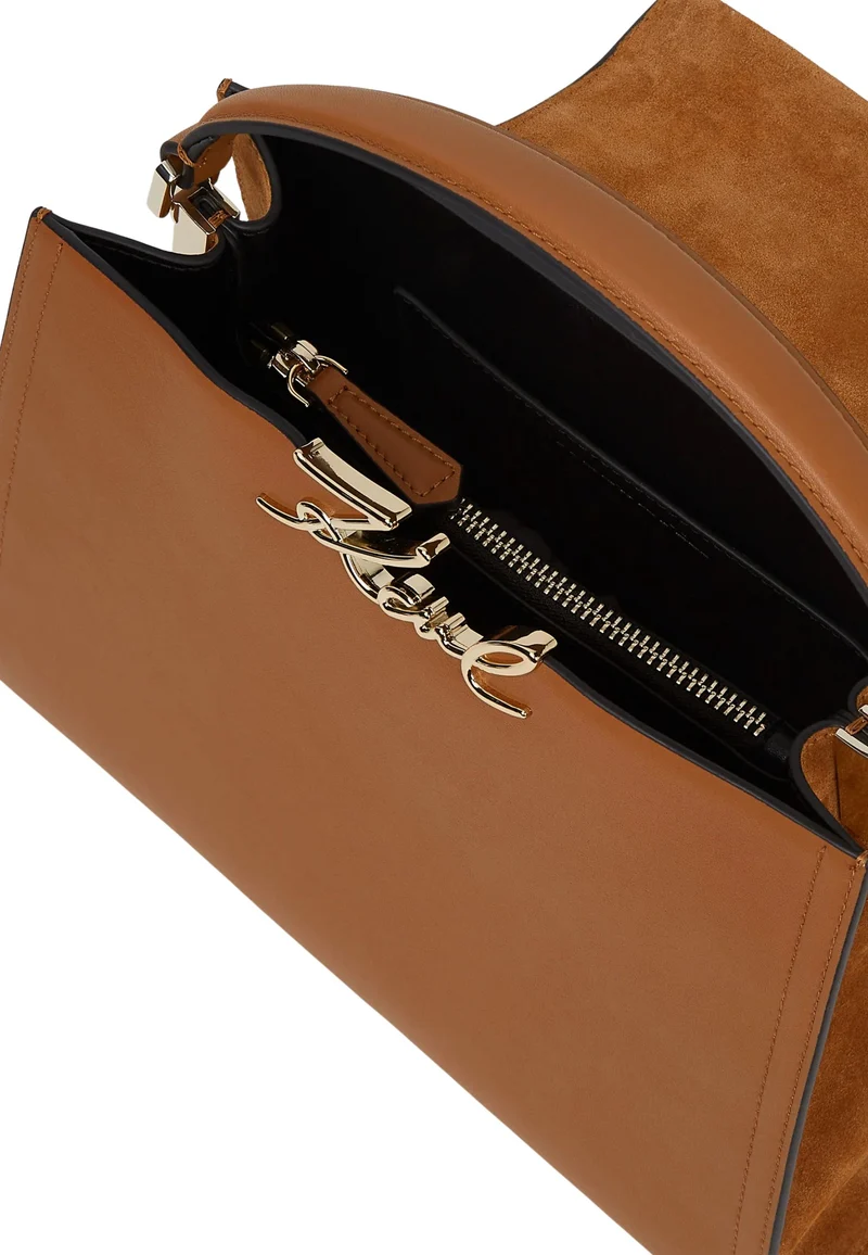 Karl Lagerfeld Sac à poignée supérieure K/Signature Tan Foncé